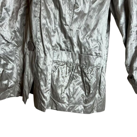 Chicos greeny metallic blazer. Chicos size 3 - Picture 7 of 8